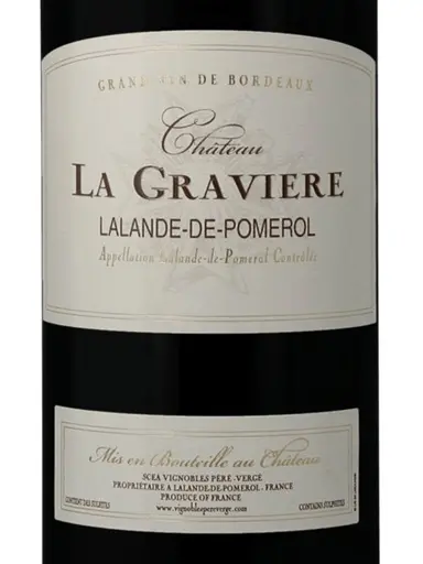 CHÂTEAU LA GRAVIÈRE LALANDE DE POMEROL MAG 1,5. 2018